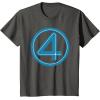 imageMarvel Studios The Fantastic Four First Steps Costume Icon TShirtAsphalt Grey