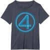 imageMarvel Studios The Fantastic Four First Steps Costume Icon TShirtHeather Blue