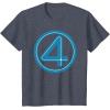 imageMarvel Studios The Fantastic Four First Steps Costume Icon TShirtHeather Blue