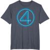imageMarvel Studios The Fantastic Four First Steps Costume Icon TShirtHeather Blue