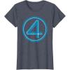 imageMarvel Studios The Fantastic Four First Steps Costume Icon TShirtHeather Blue