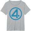 imageMarvel Studios The Fantastic Four First Steps Costume Icon TShirtHeather Grey