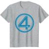 imageMarvel Studios The Fantastic Four First Steps Costume Icon TShirtHeather Grey