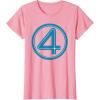 imageMarvel Studios The Fantastic Four First Steps Costume Icon TShirtPink