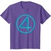 imageMarvel Studios The Fantastic Four First Steps Costume Icon TShirtPurple Heather