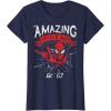imageMarvel The Amazing SpiderMan Grunge Graphic TShirt TShirtNavy Blue