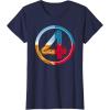 imageMarvel The Fantastic Four First Steps SuperPowered 4 Logo TShirtNavy Blue