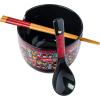 imageSilver Buffalo Marvel SpiderMan Japanese Manga Comic Panels Ceramic Ramen Noodle Rice Bowl with Chopsticks Microwave Safe 20 OuncesAvengers Classic Heads Spoon
