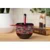 imageSilver Buffalo Marvel SpiderMan Japanese Manga Comic Panels Ceramic Ramen Noodle Rice Bowl with Chopsticks Microwave Safe 20 OuncesAvengers Classic Heads Spoon