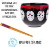 imageSilver Buffalo Marvel SpiderMan Japanese Manga Comic Panels Ceramic Ramen Noodle Rice Bowl with Chopsticks Microwave Safe 20 OuncesFriday the 13th