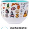 imageSilver Buffalo Marvel SpiderMan Japanese Manga Comic Panels Ceramic Ramen Noodle Rice Bowl with Chopsticks Microwave Safe 20 OuncesHarry Potter Hogwarts Icons