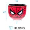 imageSilver Buffalo Marvel SpiderMan Japanese Manga Comic Panels Ceramic Ramen Noodle Rice Bowl with Chopsticks Microwave Safe 20 OuncesSpiderMan Face Closeup