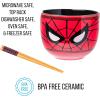 imageSilver Buffalo Marvel SpiderMan Japanese Manga Comic Panels Ceramic Ramen Noodle Rice Bowl with Chopsticks Microwave Safe 20 OuncesSpiderMan Face Closeup