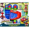imageSpidey and his Amazing Friends Marvel DinoWebs Crawler Toy Car Playset SpiderMan ampamp Goblin Raptor 4Inch Action Figures Kids Ages 3 ampamp Up