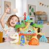 imageSpidey and his Amazing Friends Marvel DinoWebs Treehouse Playset SpiderMan ampamp Goblin Raptor 4InchScale Action Figure Set Ages 3 ampamp Up