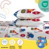 imageSunny Side Up Kids Sheet Set Includes Sheets and Pillow Cover  100 Microfiber Bedding and Room Decor Blue  Spiderman 3 Piece TwinWhite  Construction Zone