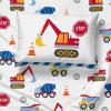 imageSunny Side Up Kids Sheet Set Includes Sheets and Pillow Cover  100 Microfiber Bedding and Room Decor Blue  Spiderman 3 Piece TwinWhite  Construction Zone