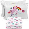 imageSunny Side Up Kids Sheet Set Includes Sheets and Pillow Cover  100 Microfiber Bedding and Room Decor Blue  Spiderman 3 Piece TwinWhite  Rainbow Unicorn