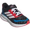 imageadidas UnisexChild Marvel Run Falcon Elastic Lace ampamp Strap SneakerSpidermanBlackWhitePure Ruby