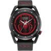 imageCitizen Mens EcoDrive Marvel Miles Morales Black Ion Plated Stainless Steel Case with Black Leather Strap WatchBlack Dial42mm Model AW168500W