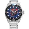 imageCitizen Mens EcoDrive Marvel Spider Man Watch in Stainless Steel Spider Man Art Dial Model BM761052W