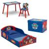 imageDelta Children  Marvel Spidey and His Amazing Friends 4Piece Toddler RoominaBox Set  Includes Sleep and Play Toddler Bed Table 1 Chair and Fabric Toy Box BlueRedPaw Patrol