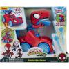 imageMARVEL Spidey and His Amazing Friends SpideyRex Racer  8Inch Vehicle with Sounds that Transforms from Vehicle Into Dinosaur