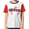 imageMarvel Boys Spiderman Classic Spidey Express Drop Shoulder Crew TeeWhiteRed