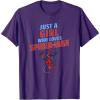 imageMarvel SpiderMan Classic Just A Girl Who Loves SpiderMan TShirtPurple