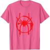 imageMarvel SpiderMan Into the SpiderVerse Red Icon TShirtPink Heather