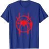 imageMarvel SpiderMan Into the SpiderVerse Red Icon TShirtRoyal Blue