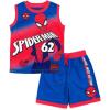 imageMarvel SpiderMan Miles Morales Hulk Mesh Jersey Tank Top Shirt and Basketball Shorts Toddler to Big Kid Sizes 2T  1820Red  Blue