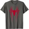imageMarvel SpiderMan Red Spider Vintage Comic Icon TShirtAsphalt Grey