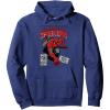 imageMarvel SpiderMan Retro Comic Pullover HoodieNavy Blue