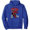 imageMarvel SpiderMan Retro Comic Pullover HoodieRoyal Blue