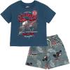 imageMarvel SpiderMan TShirt and French Terry Shorts Outfit Set Toddler to Big Kid Sizes 2T  1012Dark Gray
