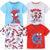 imageMarvel Spidey ampamp His Amazing Friends Boys 4 Pack TShirt for Toddler and Big KidsBlueGreyWhiteRed