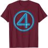 imageMarvel Studios The Fantastic Four First Steps Costume Icon TShirtBurgundy