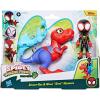 imageSpidey and his Amazing Friends Marvel DinoWebs SpideyRex ampamp Miles Spin Morales 4inchScale SpiderMan Action Figure Set Toys for Kids