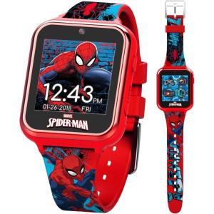 imageAccutime Marvel SpiderMan Red Educational Touchscreen Smart Watch Toy for Boys Girls Toddlers  Selfie Cam Learning Games Alarm Calculator Pedometer and More Model SPD4588AZRed