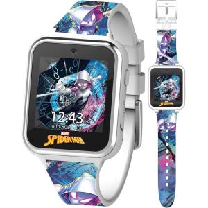 imageAccutime Marvel SpiderMan Red Educational Touchscreen Smart Watch Toy for Boys Girls Toddlers  Selfie Cam Learning Games Alarm Calculator Pedometer and More Model SPD4588AZWhite Ghost