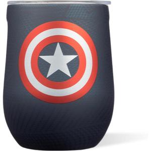 imageCorkcicle Stemless Insulated Wine Glass Tumbler  Keeps Beverages Cold 6 Hours ampamp Hot 3 Hours  Stainless Steel  EasyGrip  Summer Drinkware Gift  Keeps Drinks Ice Cold  12 oz  SpiderManCaptain America