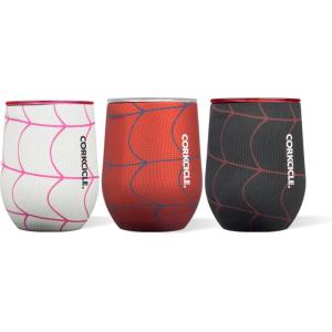 imageCorkcicle Stemless Insulated Wine Glass Tumbler  Keeps Beverages Cold 6 Hours ampamp Hot 3 Hours  Stainless Steel  EasyGrip  Summer Drinkware Gift  Keeps Drinks Ice Cold  12 oz  SpiderManSpiderMan
