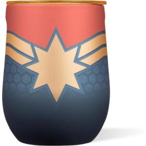 imageCorkcicle Stemless Insulated Wine Glass Tumbler  Keeps Beverages Cold 6 Hours ampamp Hot 3 Hours  Stainless Steel  EasyGrip  Summer Drinkware Gift  Keeps Drinks Ice Cold  12 oz  SpiderManCaptain Marvel