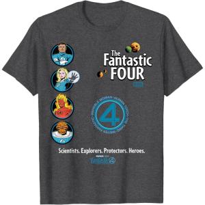 imageFantastic Four First Steps  Faux Multi TShirtDark Heather Grey