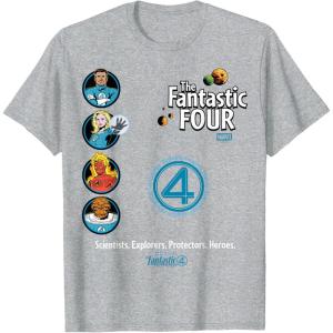 imageFantastic Four First Steps  Faux Multi TShirtHeather Grey