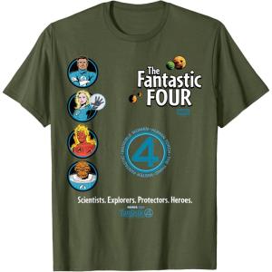 imageFantastic Four First Steps  Faux Multi TShirtOlive Green