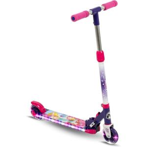 imageHuffy Disney and Marvel Light Up Kids Inline Scooters Multiple Color Options LED Lights Ages 5 Years Old Adjustable Handlebar Durable Steel Frame Foldable GirlsBoys 2WheelsPurple Princess