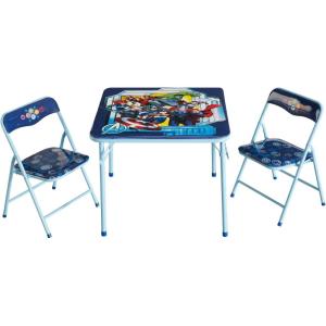 imageIdea Nuova Marvel Spiderman 3 Piece Childrens Activity Square Table and Chair Set Ages 3 NN201039Avengers  Blue
