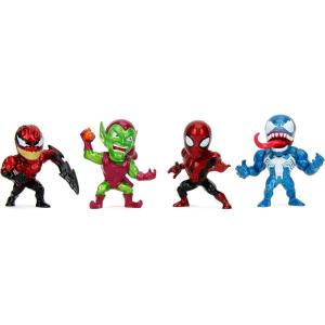 imageJada SpiderMan Metalfigs 4Pack  Collectible 25 Metal Figures  SpiderMan Green Goblin Toxin Venom  Classic Marvel Heroes